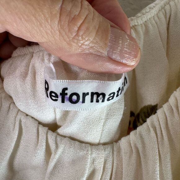 Reformation Plath in Constance Cream Floral Blouse Size S - Picture 3 of 14